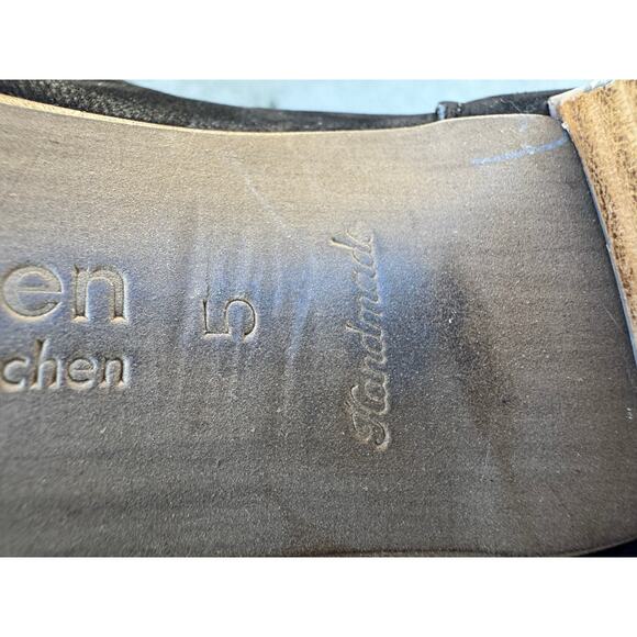 PAUL GREEN Black Open Toe Lace Up Suede Sandal Booties Shoes Sz 7 - Picture 6 of 8